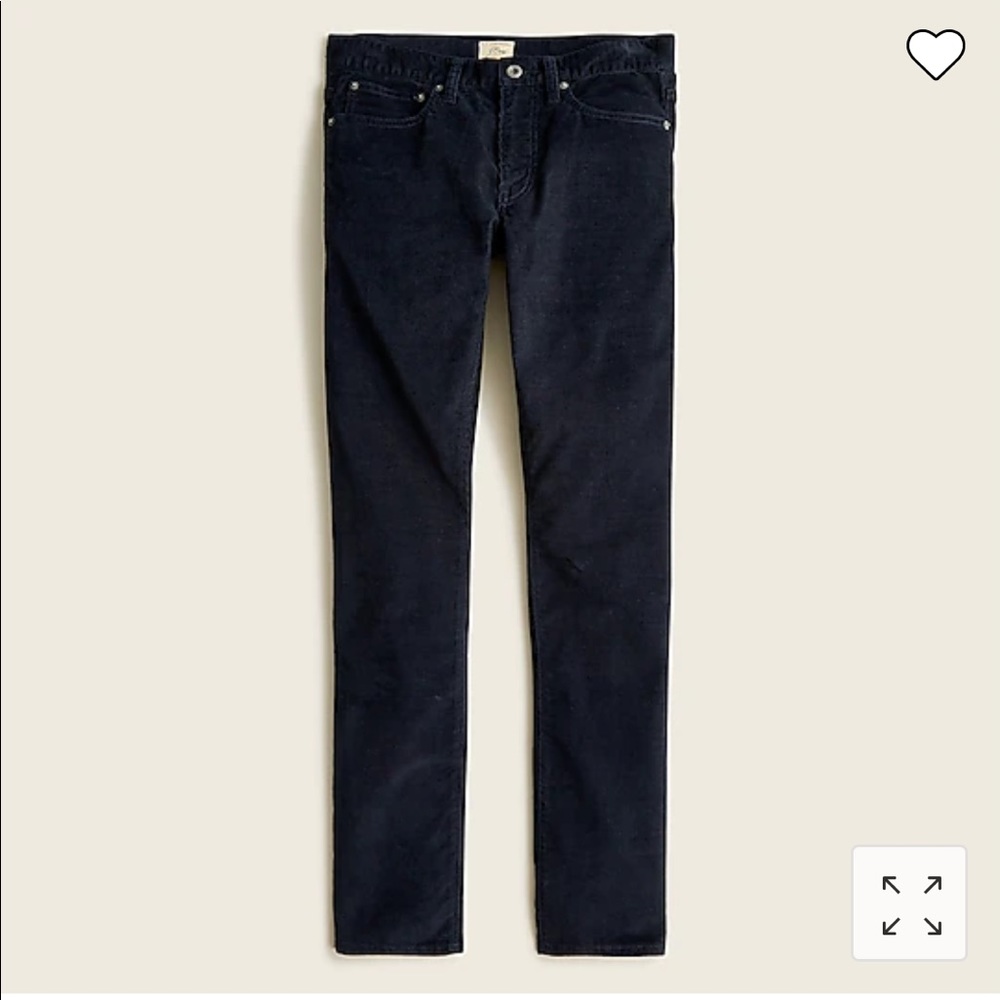 J. Crew 250 Skinny-fit stretch corduroy pant - Mariner Navy